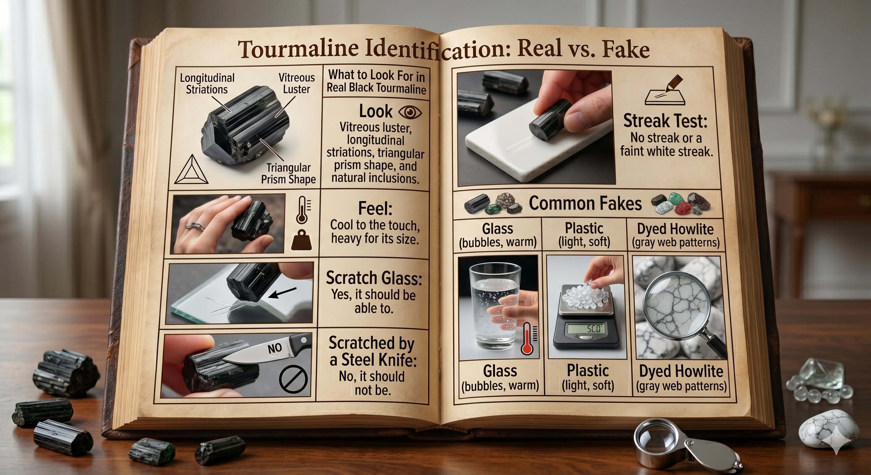 Tourmaline real V Fake